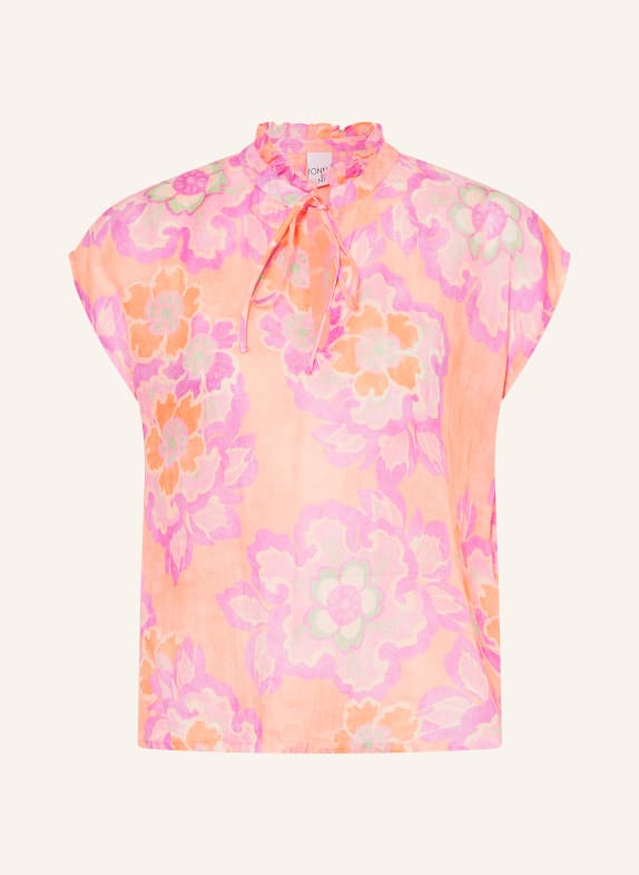TONNO & PANNA blouse top LIGHT PINK / LIGHT ORANGE / NEON GREEN