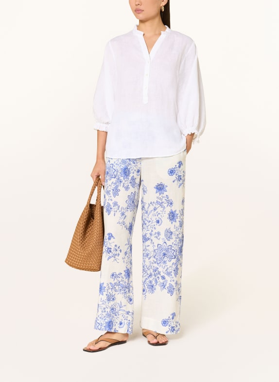 TONNO & PANNA Blouse met 3/4-mouwen van linnen WIT