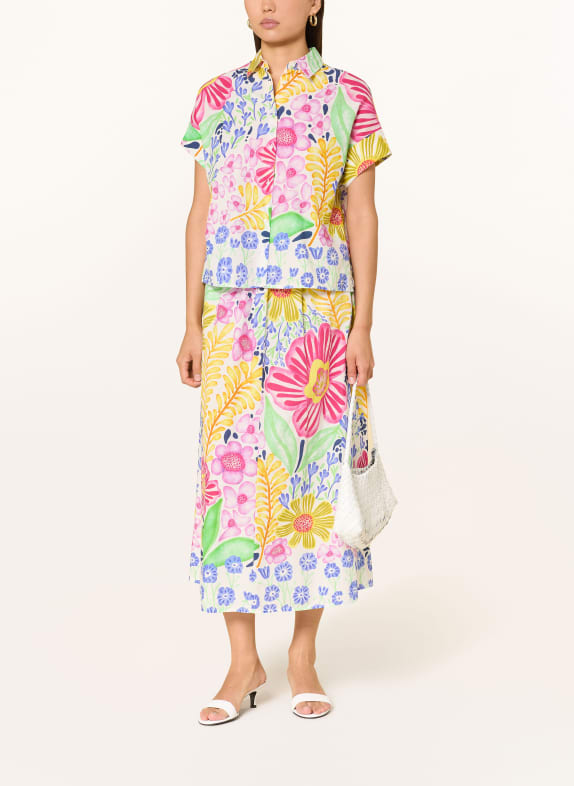 TONNO & PANNA overhemdblouse WIT / ROZE / GEEL