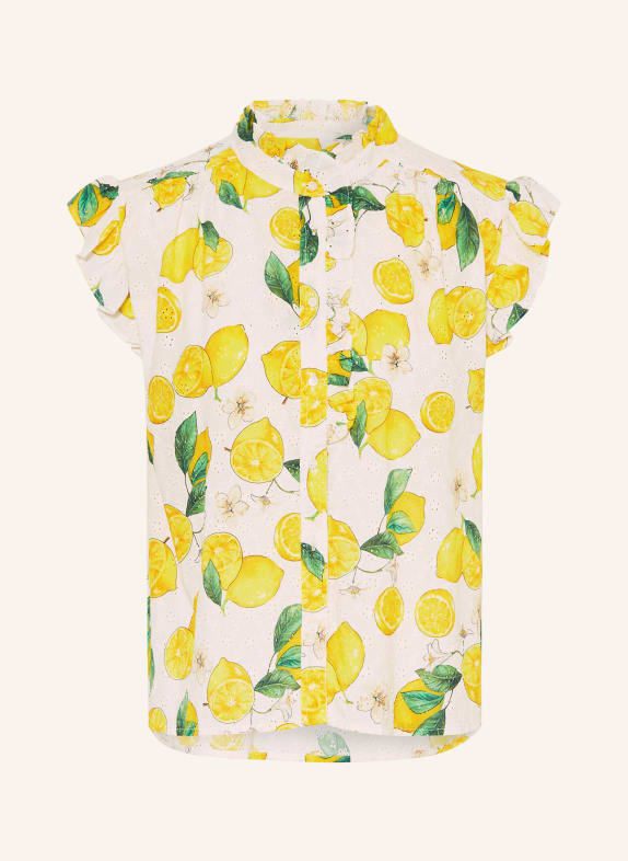 TONNO & PANNA Blůza z krajky s otvory BÍLÁ / ŽLUTÁ / ZELENÁ