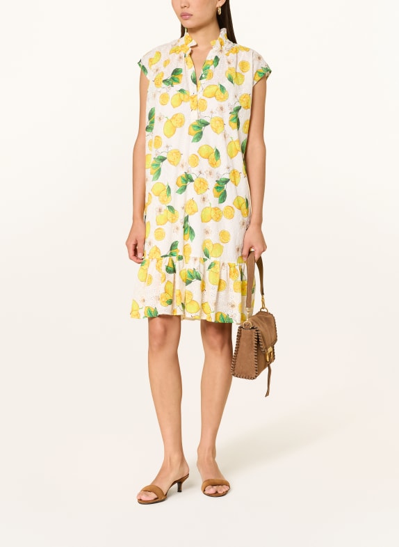 TONNO & PANNA Šaty z krajky s otvory KRÉMOVÁ / ŽLUTÁ / ZELENÁ