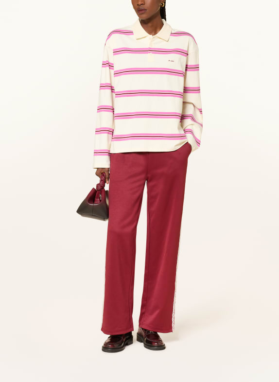 OH APRIL Sweatpants KAEL met galonstrepen DONKERROOD
