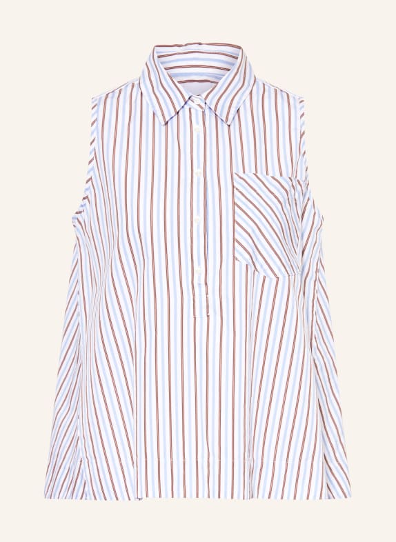 TONNO & PANNA Blusentop WEISS / HELLBRAUN / HELLBLAU