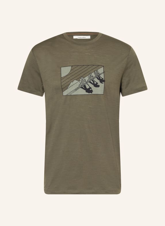 icebreaker T-Shirt aus Merinowolle KHAKI