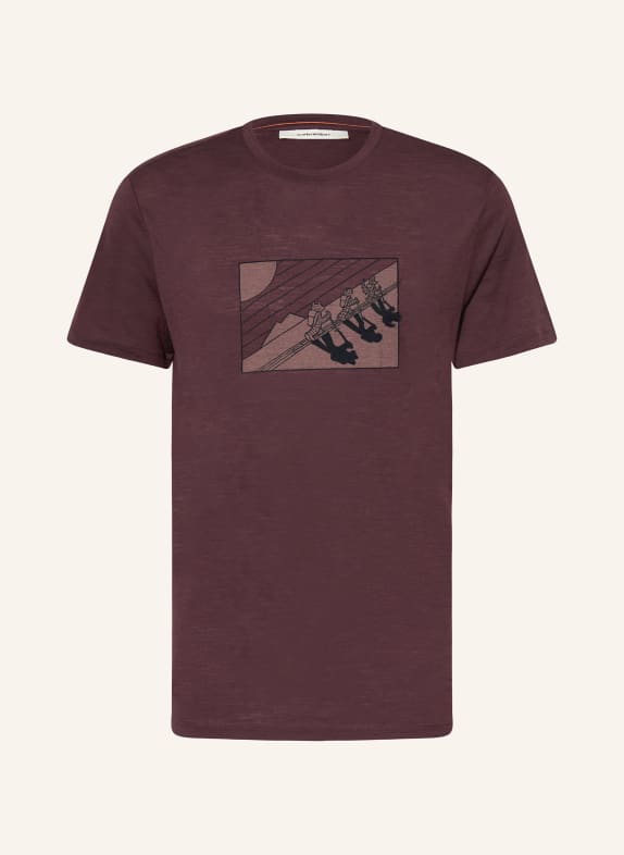 icebreaker T-Shirt aus Merinowolle DUNKELROT