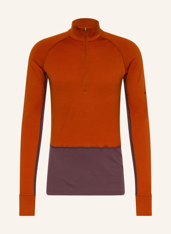 icebreaker Midlayer 260 ZONEKNIT™ aus Merinowolle DUNKELORANGE / DUNKELROT