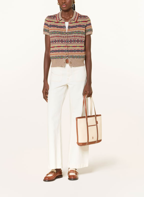 POLO RALPH LAUREN shopper CRÈME / BRUIN