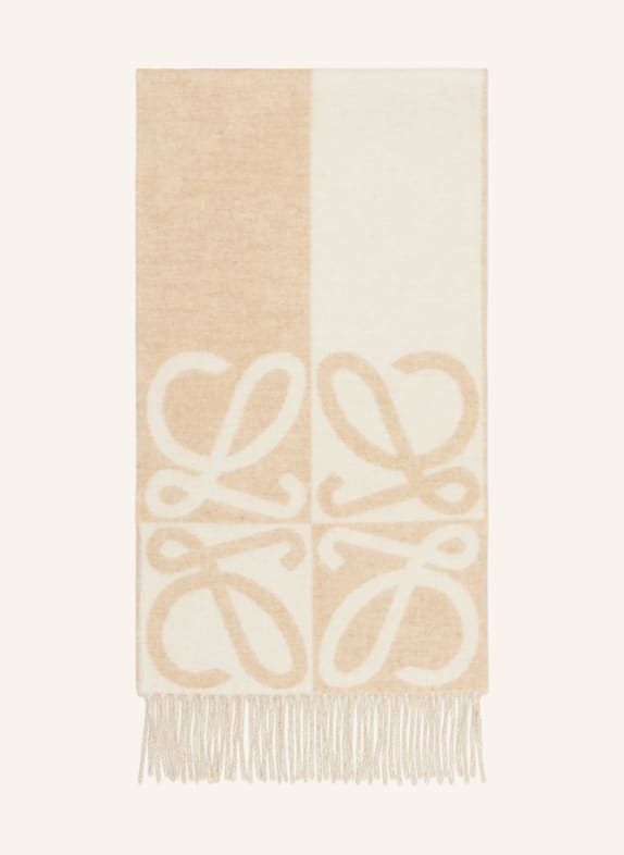 LOEWE szalik ECRU / BEŻOWY