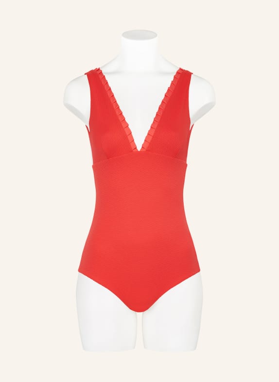 MYMARINI Shape-badpak SWIMSUIT NO. 2 met UV-bescherming 50+ ROOD