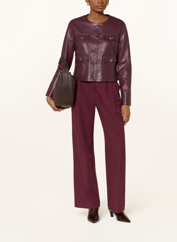 Betty Barclay Jacke in Lederoptik DUNKELROT