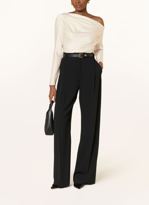 LAUREN RALPH LAUREN One-shoulder blouse van satijn ECRU