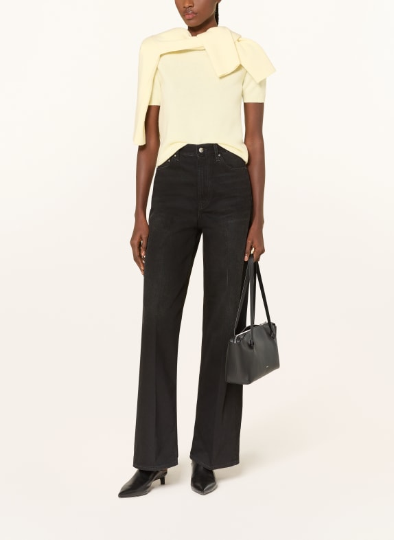 lunaria cashmere Gebreid shirt van kasjmier LICHTGEEL