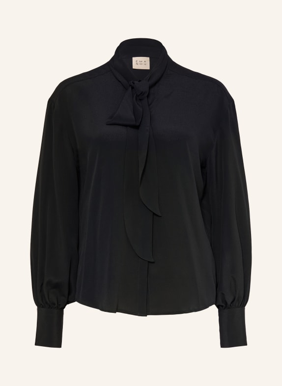 ÉMANOU Schluppenbluse mit Seide SCHWARZ