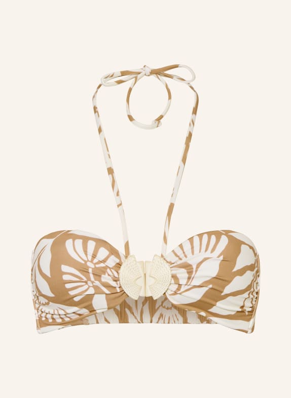 watercult Bandeau-Bikini-Top COASTAL BOHEMIA BEIGE / CREME