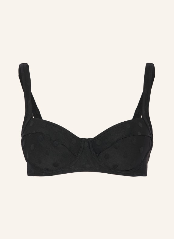 watercult Bikini top s ramínky MODERN DOTS ČERNÁ