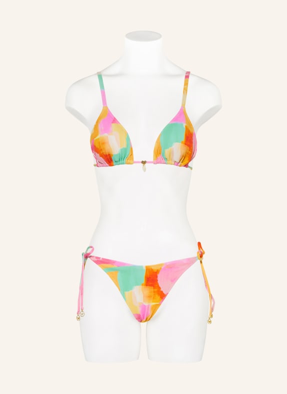 watercult Triangel-bikinibroekje EMPOWERED PLAY ROZE / GEEL / TURQUOISE