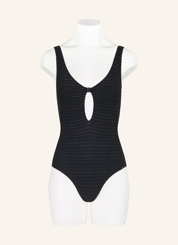 watercult Eendelig zwempak AFTERLIGHT met uitsnijding ZWART / ZILVER