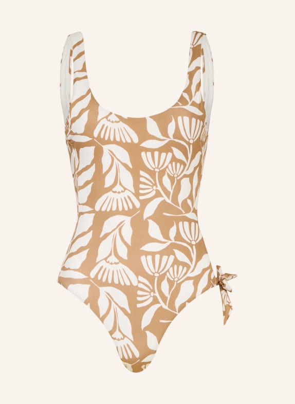 watercult COASTAL BOHEMIA swimsuit with cut-out BEIGE / CREAM