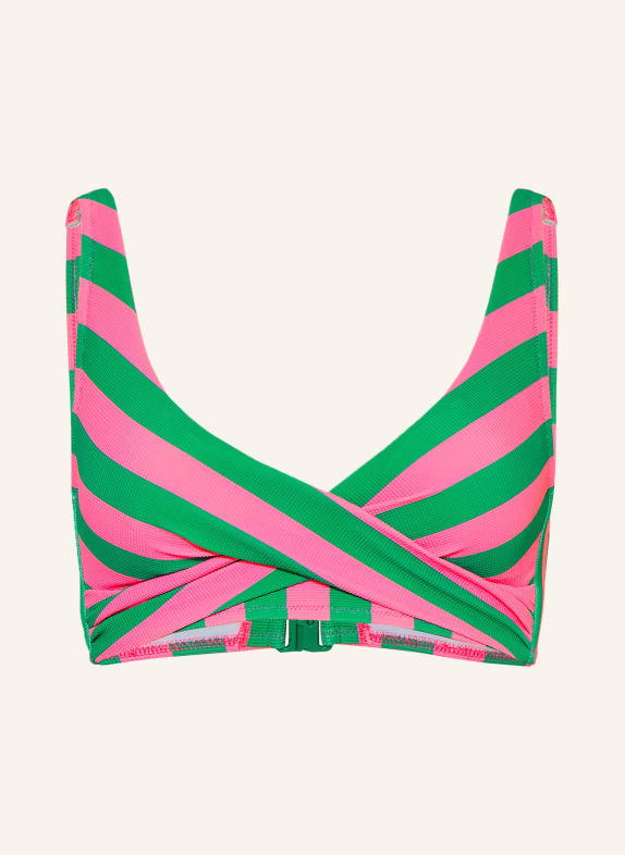 watercult Bustier-Bikini-Top STRIPE ENERGY PINK / GRÜN