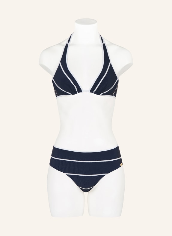 watercult Basic bikinibroekje COASTAL LINES DONKERBLAUW / WIT