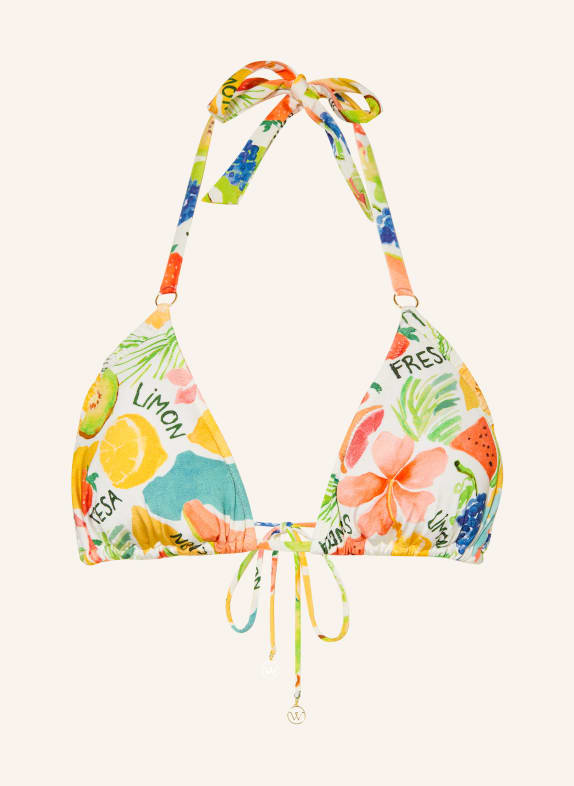 watercult Triangel-Bikini-Top FRUITBOWL GELB / TÜRKIS / WEISS