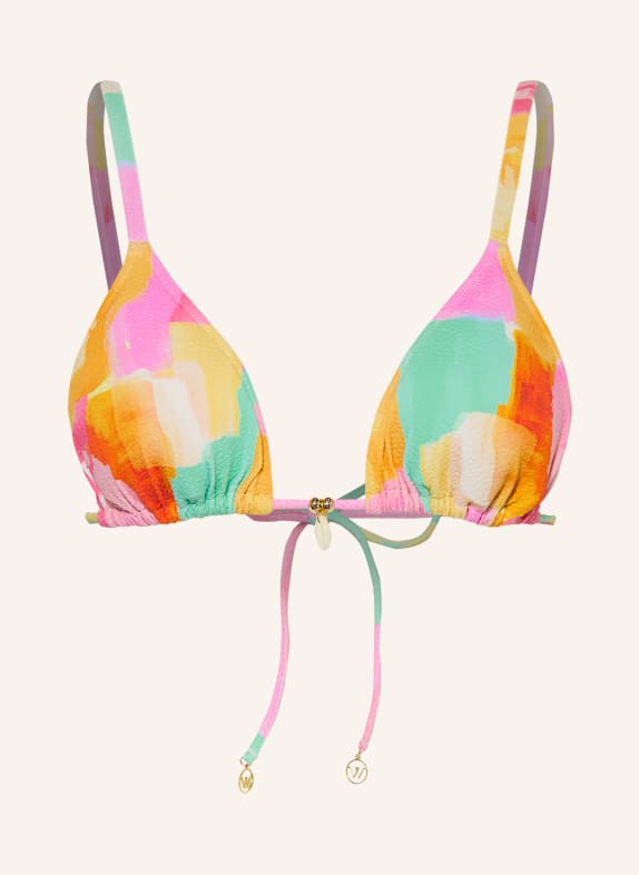 watercult Triangel-Bikini-Top EMPOWERED PLAY ROSA / GELB / TÜRKIS