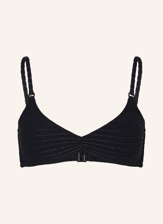 watercult Bralette bikiny AFTERLIGHT ČERNÁ / STŘÍBRNÁ