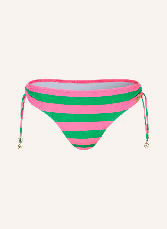watercult Basic-Bikini-Hose STRIPE ENERGY PINK / GRÜN
