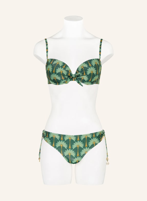 watercult Bikinitop met beugels TROPICAL MUSE met glittergaren GROEN / DONKERGEEL / MINT