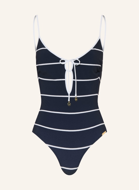 watercult Plavky COASTAL LINES TMAVĚ MODRÁ / BÍLÁ