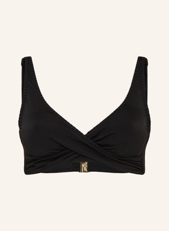 watercult Bustier-Bikini-Top CRAFTED ESSENTIALS in Wickeloptik SCHWARZ