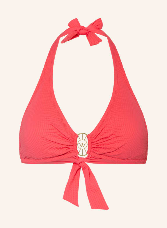 watercult SUNTOUCHED SOLIDS halter neck bikini top ORANGE