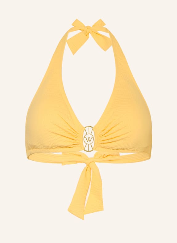 watercult SUNTOUCHED SOLIDS halter neck bikini top DARK YELLOW