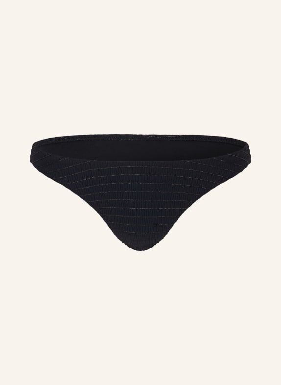 watercult Basic bikini bottoms AFTERLIGHT with glitter thread BLACK / SILVER