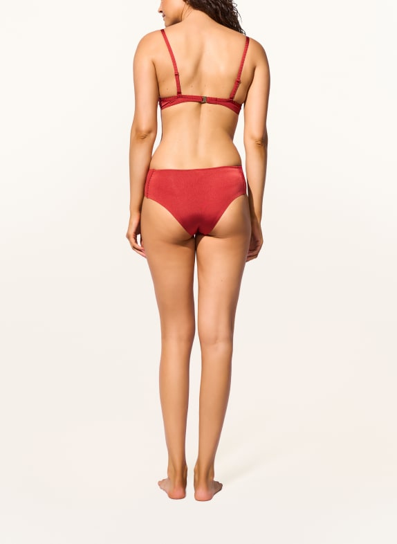 watercult Basic bikinibroekje CRAFTED ESSENTIALS DONKERROOD