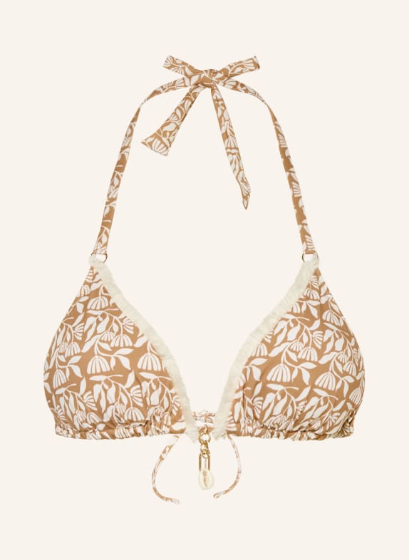 watercult Triangel-Bikini-Top COASTAL BOHEMIA BEIGE / CREME