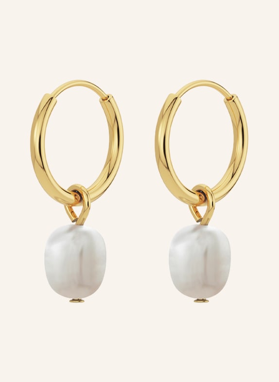 EDBLAD PERLA hoop earrings GOLD / WHITE