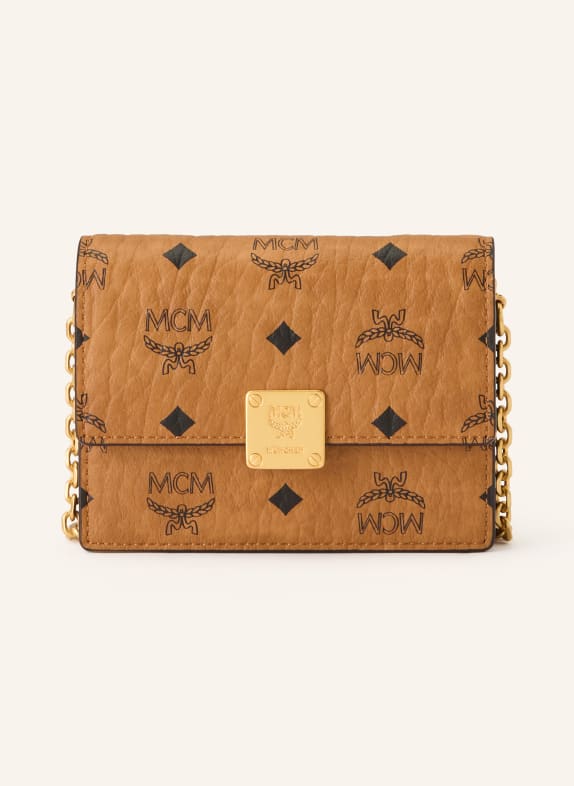 MCM Geldbörse AREN zum Umhängen COGNAC / GOLD