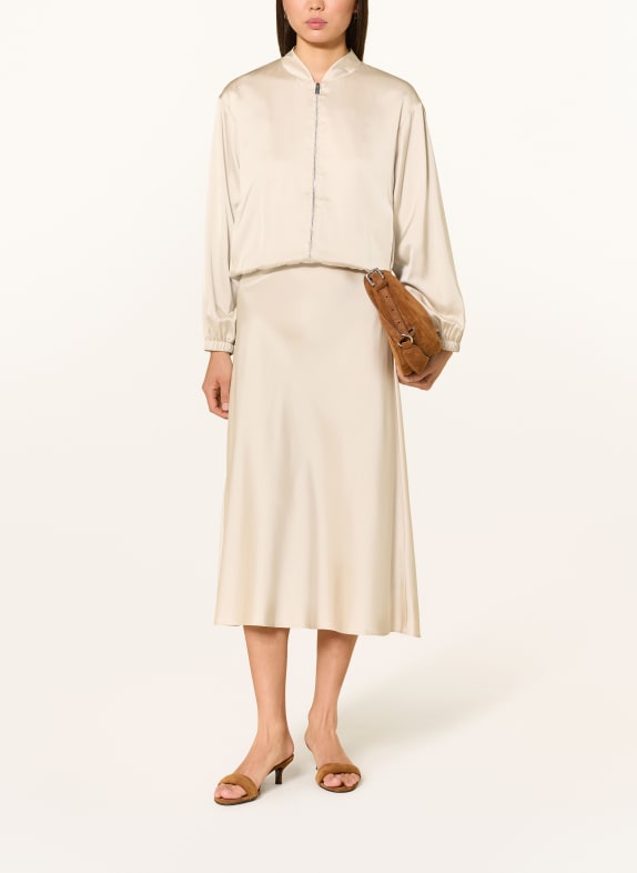 comma satijnen rok BEIGE