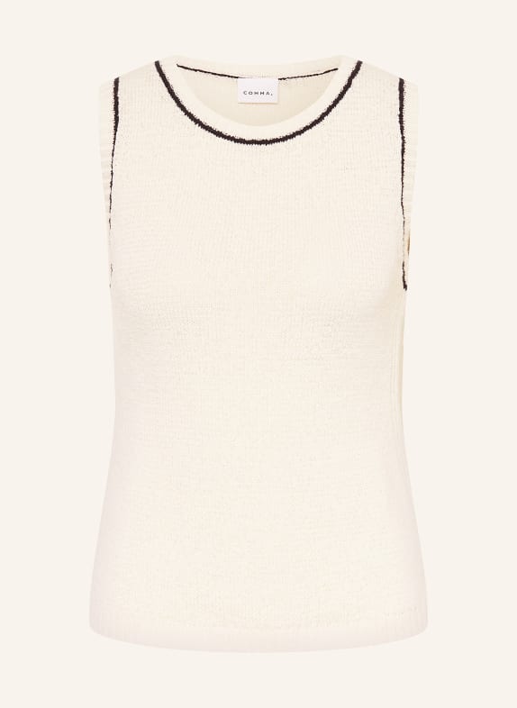 comma haut en maille ÉCRU