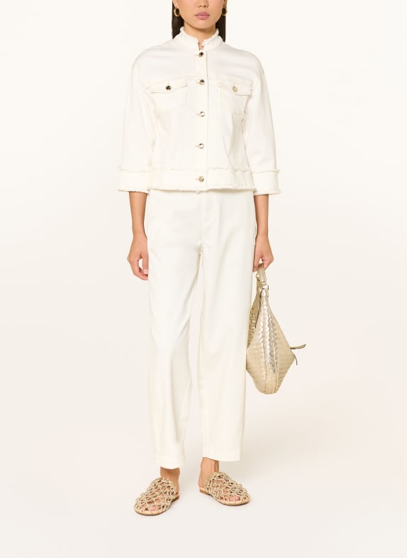 s.Oliver BLACK LABEL Jeansjacke mit 3/4-Arm WEISS