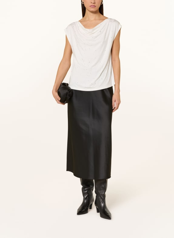 s.Oliver BLACK LABEL Top met sierstenen WIT