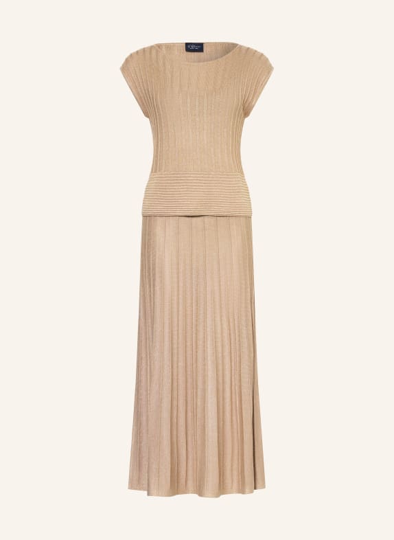 s.Oliver BLACK LABEL Strickkleid mit Glitzergarn HELLBRAUN