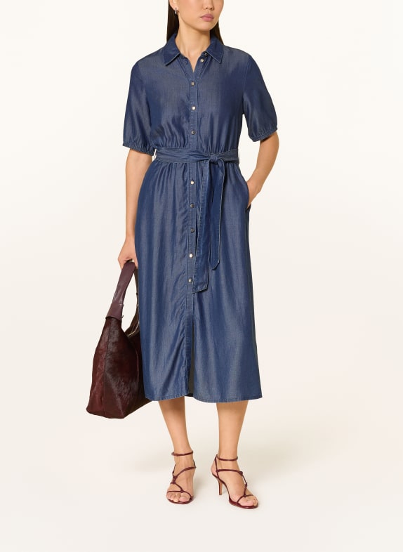 s.Oliver BLACK LABEL Hemdblusenkleid in Jeansoptik DUNKELBLAU