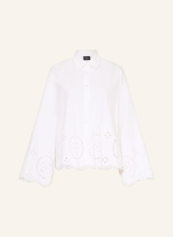 s.Oliver BLACK LABEL Hemdbluse mit Lochspitze WEISS
