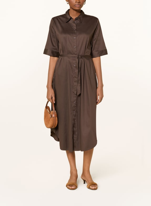 comma Hemdblusenkleid DUNKELBRAUN