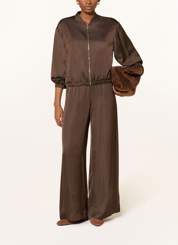 comma Satinblouson DUNKELBRAUN