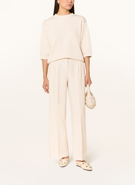 comma Sweatshirt met 3/4-mouwen CRÈME