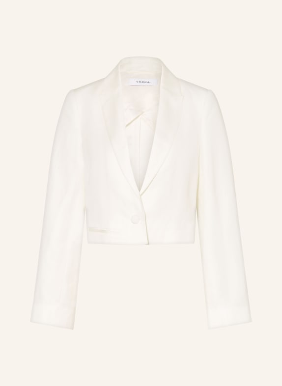 comma Blazer mit Leinen WEISS