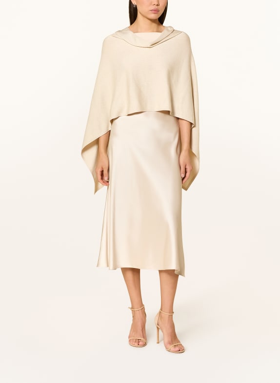 comma Poncho met glinsterend garen CRÈME
